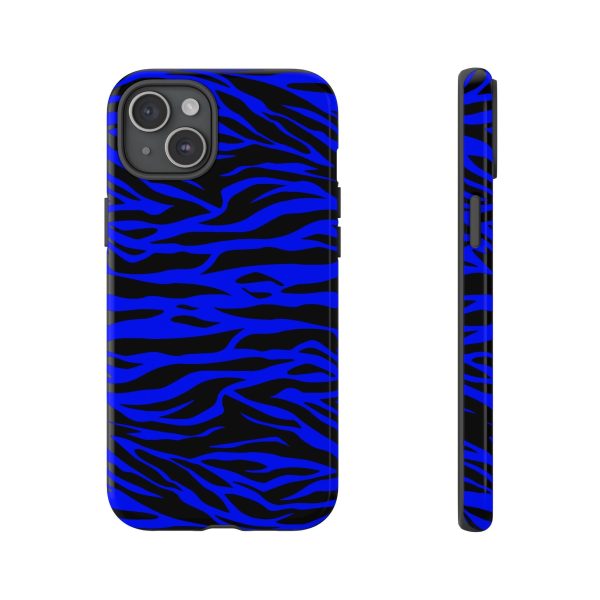 Blue Wild Tiger Print Pattern Tough Phone Case To protect your Phone - Image 63