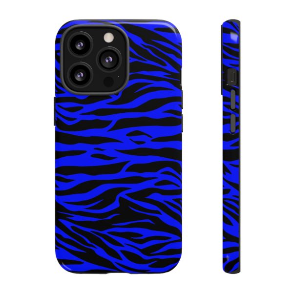 Blue Wild Tiger Print Pattern Tough Phone Case To protect your Phone - Image 19