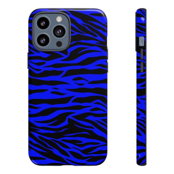 Blue Wild Tiger Print Pattern Tough Phone Case To protect your Phone - Image 21