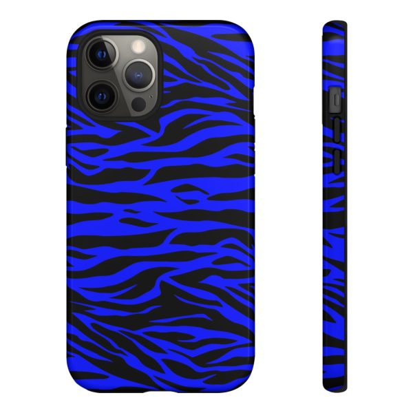 Blue Wild Tiger Print Pattern Tough Phone Case To protect your Phone - Image 13