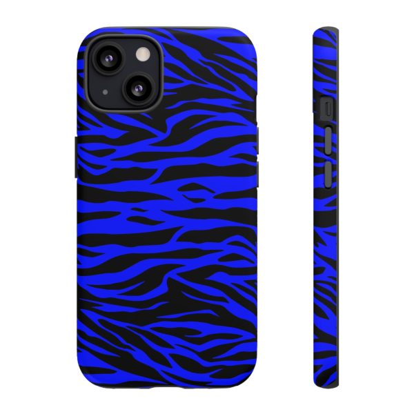 Blue Wild Tiger Print Pattern Tough Phone Case To protect your Phone - Image 16