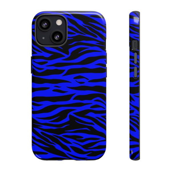 Blue Wild Tiger Print Pattern Tough Phone Case To protect your Phone - Image 15