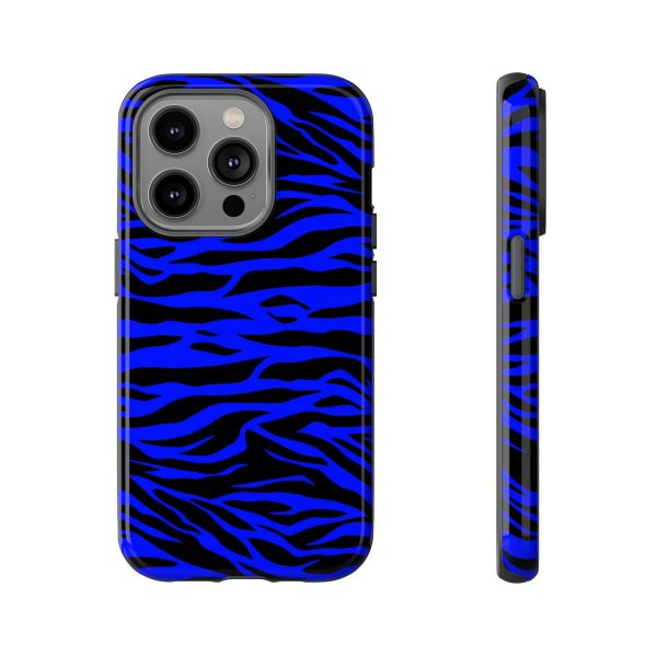 Blue Wild Tiger Print Pattern Tough Phone Case To protect your Phone - Image 45