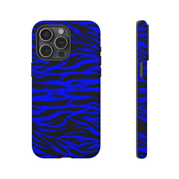 Blue Wild Tiger Print Pattern Tough Phone Case To protect your Phone - Image 68