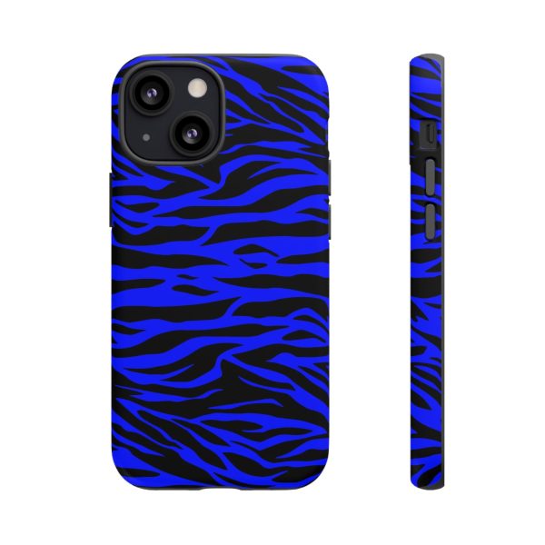 Blue Wild Tiger Print Pattern Tough Phone Case To protect your Phone - Image 18