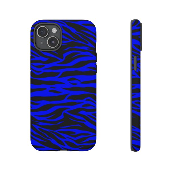 Blue Wild Tiger Print Pattern Tough Phone Case To protect your Phone - Image 64