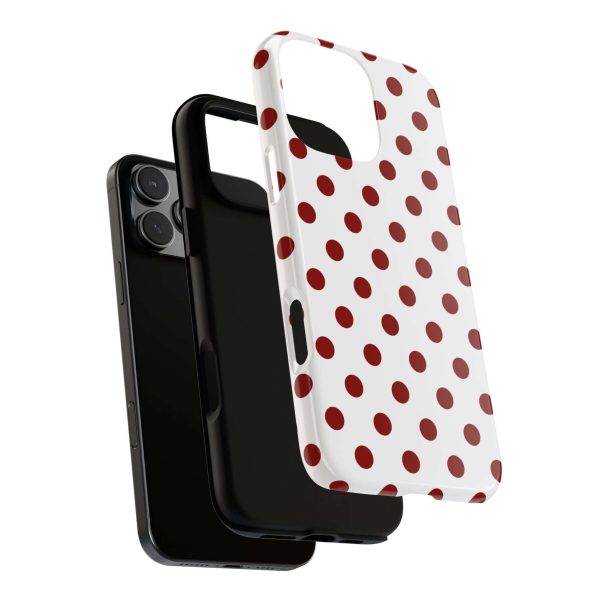 Cherry Red Polka dot Tough Case Phone Case for iPhone, Samsung, Google - Image 34