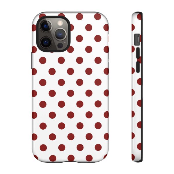 Cherry Red Polka dot Tough Case Phone Case for iPhone, Samsung, Google - Image 5