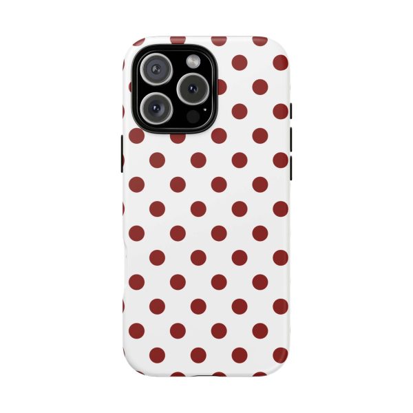 Cherry Red Polka dot Tough Case Phone Case for iPhone, Samsung, Google - Image 14