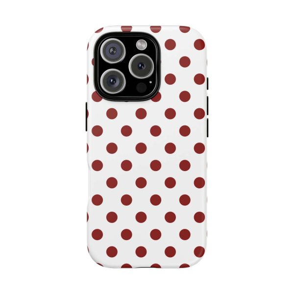 Cherry Red Polka dot Tough Case Phone Case for iPhone, Samsung, Google - Image 12