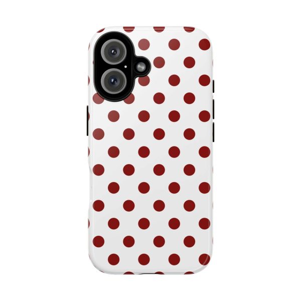 Cherry Red Polka dot Tough Case Phone Case for iPhone, Samsung, Google - Image 7