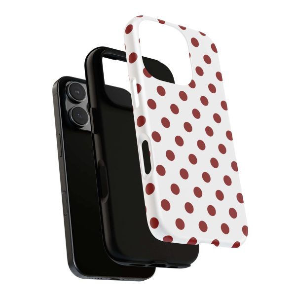 Cherry Red Polka dot Tough Case Phone Case for iPhone, Samsung, Google - Image 31