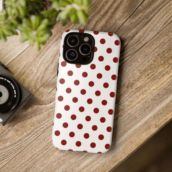 Cherry Red Polka dot Tough Case Phone Case for iPhone, Samsung, Google - Image 35