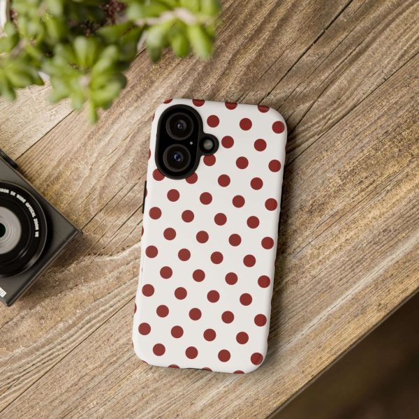 Cherry Red Polka dot Tough Case Phone Case for iPhone, Samsung, Google - Image 20