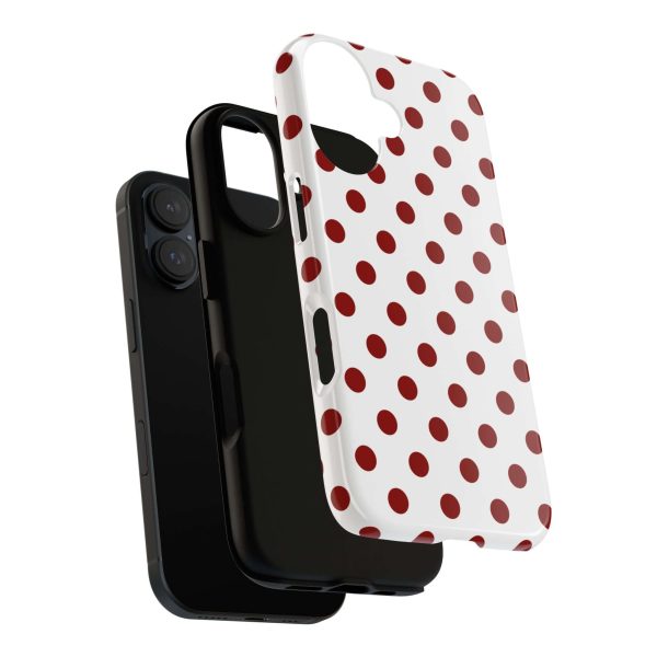 Cherry Red Polka dot Tough Case Phone Case for iPhone, Samsung, Google - Image 16