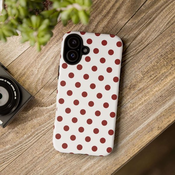 Cherry Red Polka dot Tough Case Phone Case for iPhone, Samsung, Google - Image 26