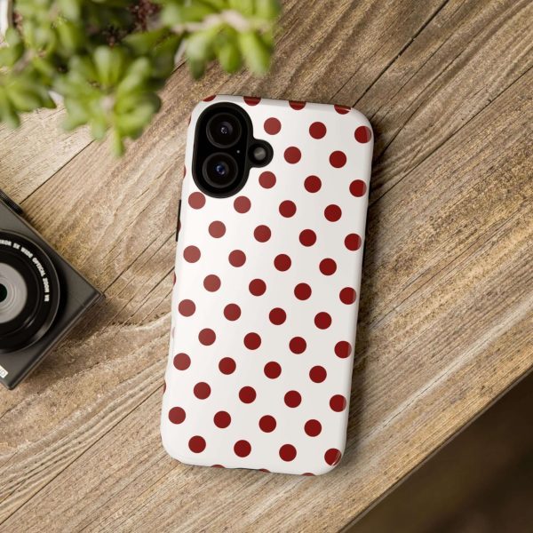 Cherry Red Polka dot Tough Case Phone Case for iPhone, Samsung, Google - Image 23