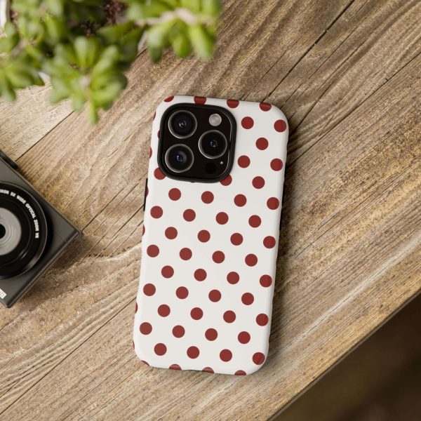 Cherry Red Polka dot Tough Case Phone Case for iPhone, Samsung, Google - Image 32