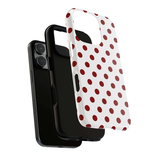 Cherry Red Polka dot Tough Case Phone Case for iPhone, Samsung, Google - Image 28