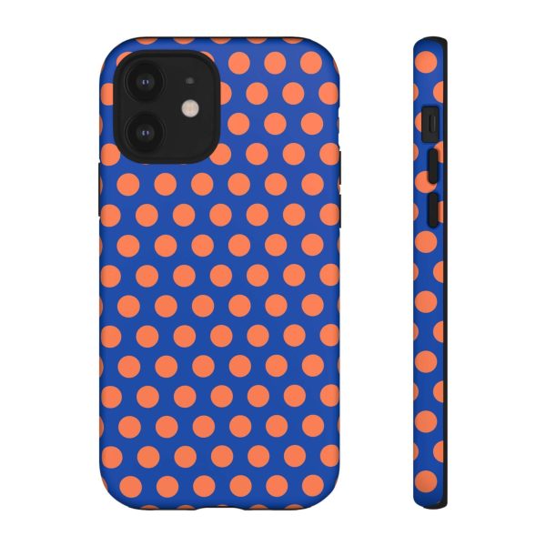 Cobalt Blue & Coral Polka dot Tough Case for iPhone, Samsung, Google - Image 6