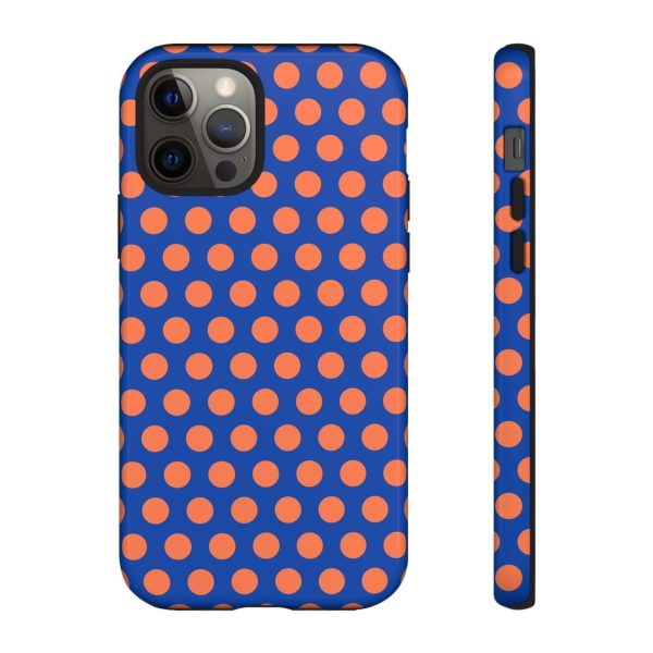 Cobalt Blue & Coral Polka dot Tough Case for iPhone, Samsung, Google - Image 7