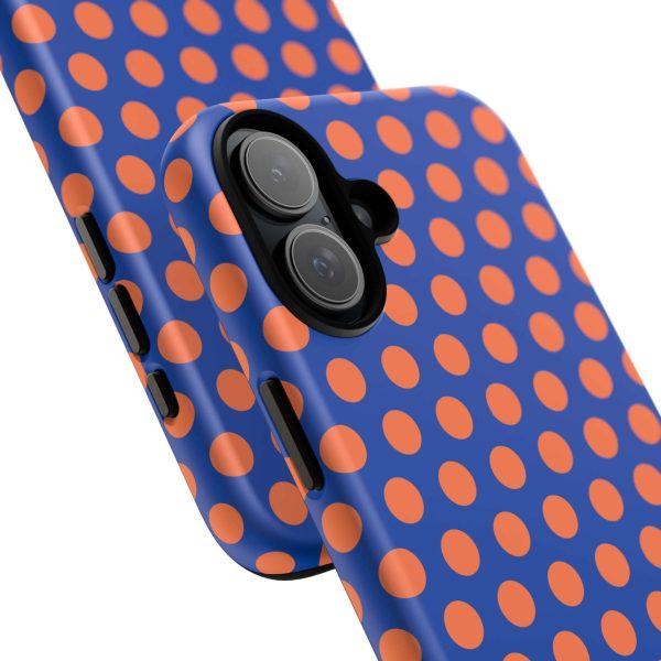 Cobalt Blue & Coral Polka dot Tough Case for iPhone, Samsung, Google - Image 28