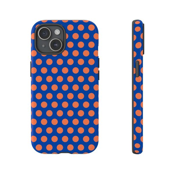 Cobalt Blue & Coral Polka dot Tough Case for iPhone, Samsung, Google