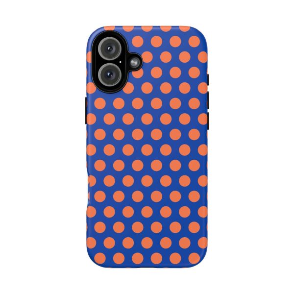 Cobalt Blue & Coral Polka dot Tough Case for iPhone, Samsung, Google - Image 14