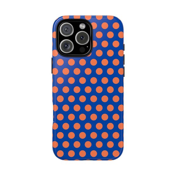 Cobalt Blue & Coral Polka dot Tough Case for iPhone, Samsung, Google - Image 17