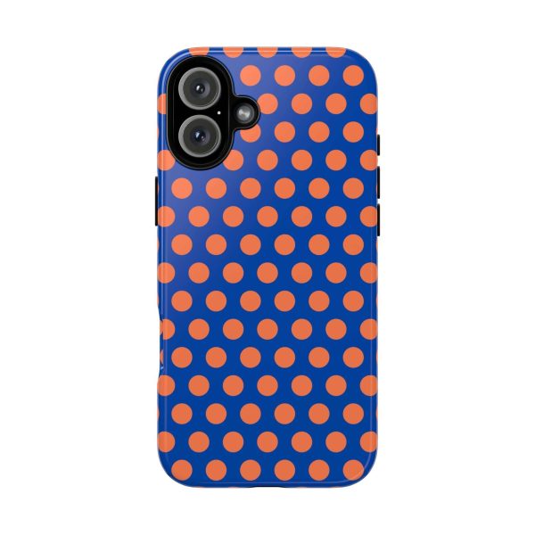 Cobalt Blue & Coral Polka dot Tough Case for iPhone, Samsung, Google - Image 13