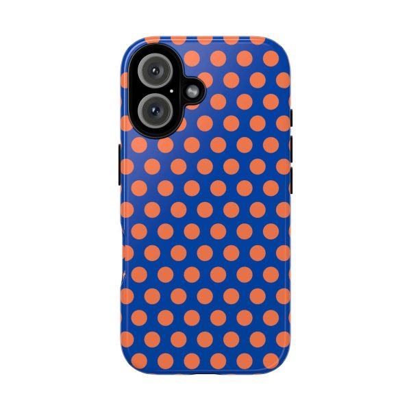 Cobalt Blue & Coral Polka dot Tough Case for iPhone, Samsung, Google - Image 11