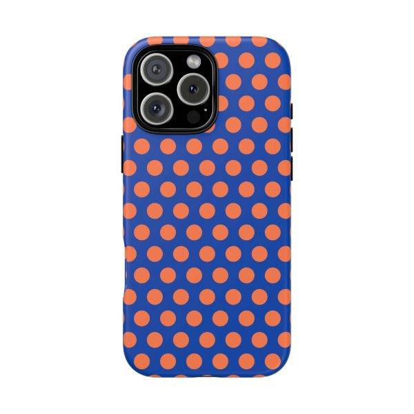 Cobalt Blue & Coral Polka dot Tough Case for iPhone, Samsung, Google - Image 18