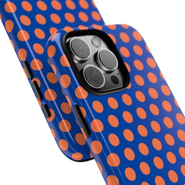 Cobalt Blue & Coral Polka dot Tough Case for iPhone, Samsung, Google - Image 37