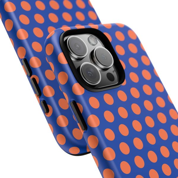 Cobalt Blue & Coral Polka dot Tough Case for iPhone, Samsung, Google - Image 40