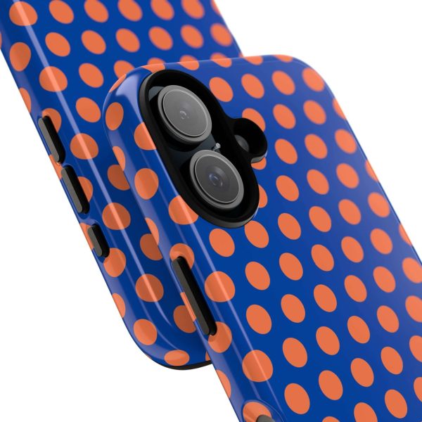 Cobalt Blue & Coral Polka dot Tough Case for iPhone, Samsung, Google - Image 19