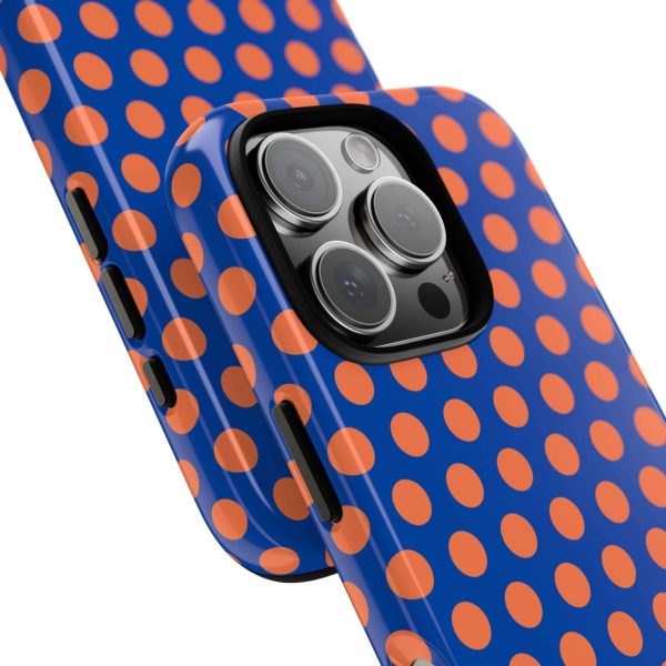 Cobalt Blue & Coral Polka dot Tough Case for iPhone, Samsung, Google - Image 31