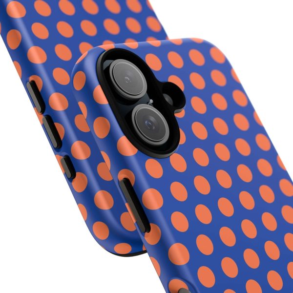 Cobalt Blue & Coral Polka dot Tough Case for iPhone, Samsung, Google - Image 22