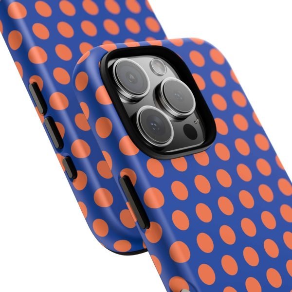 Cobalt Blue & Coral Polka dot Tough Case for iPhone, Samsung, Google - Image 34