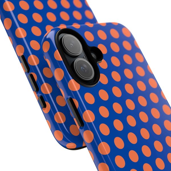 Cobalt Blue & Coral Polka dot Tough Case for iPhone, Samsung, Google - Image 25