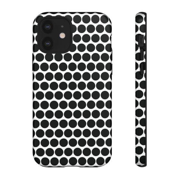 Cute Black White Polkadot Tough Case for iPhone, Samsung, Google - Image 9