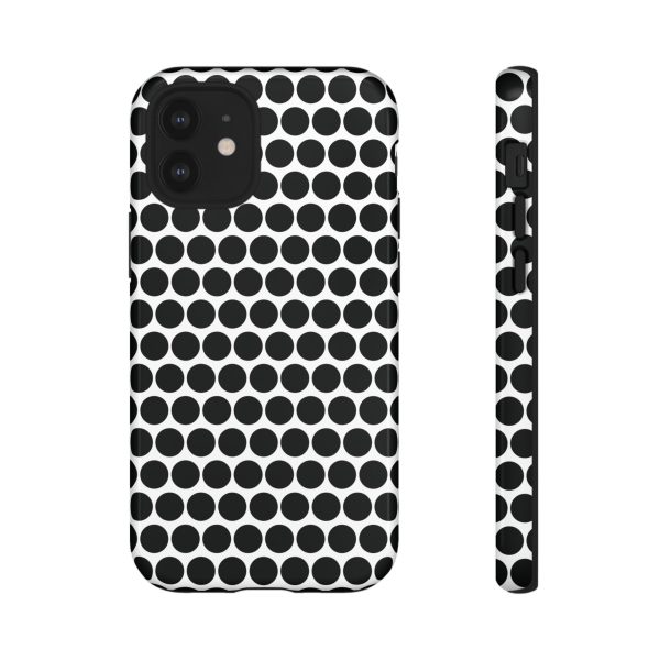 Cute Black White Polkadot Tough Case for iPhone, Samsung, Google - Image 7