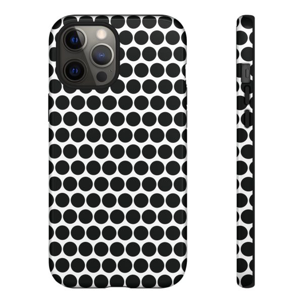 Cute Black White Polkadot Tough Case for iPhone, Samsung, Google - Image 13