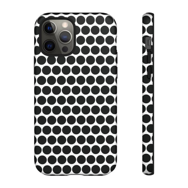 Cute Black White Polkadot Tough Case for iPhone, Samsung, Google - Image 12