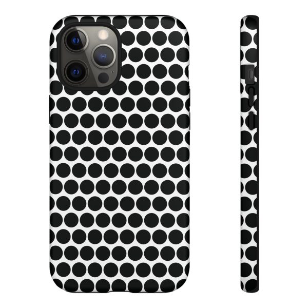 Cute Black White Polkadot Tough Case for iPhone, Samsung, Google - Image 14