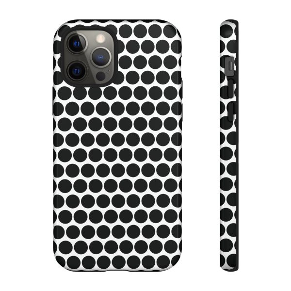 Cute Black White Polkadot Tough Case for iPhone, Samsung, Google - Image 11