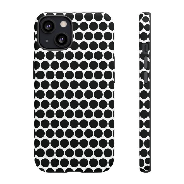 Cute Black White Polkadot Tough Case for iPhone, Samsung, Google - Image 16