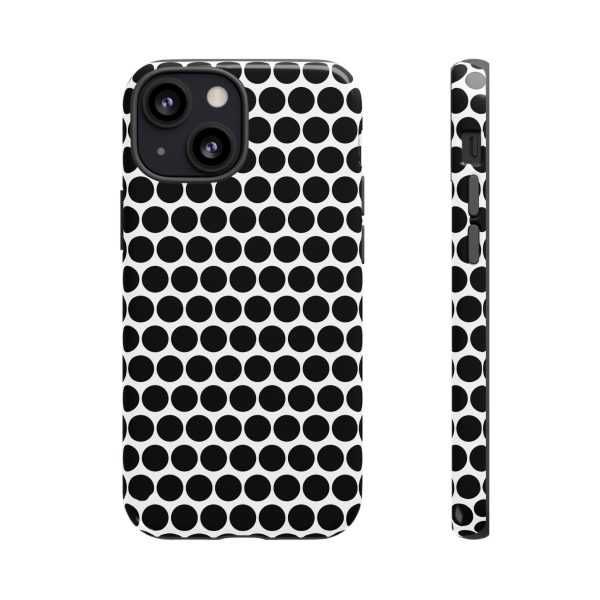 Cute Black White Polkadot Tough Case for iPhone, Samsung, Google - Image 17