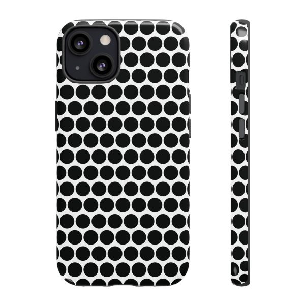 Cute Black White Polkadot Tough Case for iPhone, Samsung, Google - Image 15