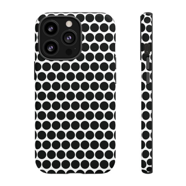 Cute Black White Polkadot Tough Case for iPhone, Samsung, Google - Image 20