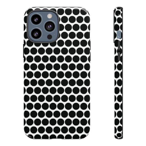 Cute Black White Polkadot Tough Case for iPhone, Samsung, Google - Image 21